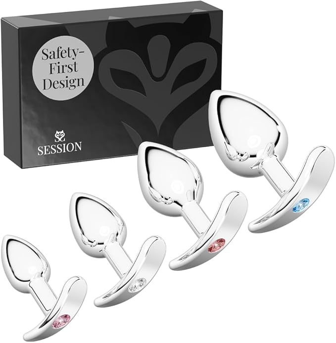 Metal Butt Plug Set – Curved Base, Multi